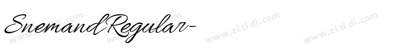 Snemand Regular字体转换 Snemand Regular字体转换
